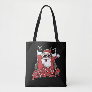 Tote Bag Père Noël tueur à gages Metal Noël drôle grêle