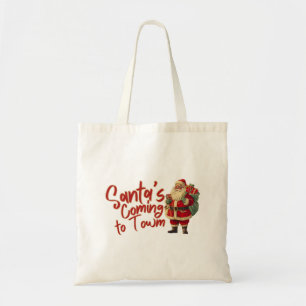 Tote Bag Père Noël vintage : Père Noël venir en ville
