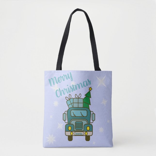 Tote Bag Père Noël vue de devant Joyeux Noël (Devant)