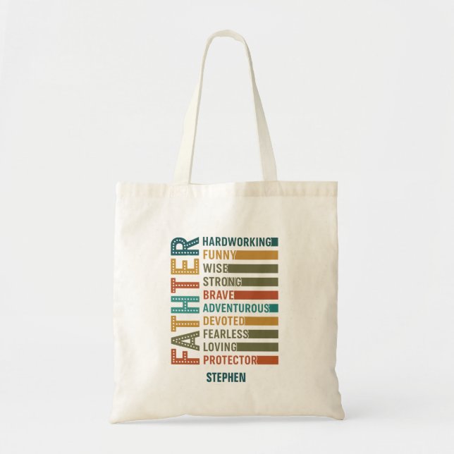 Tote Bag Père - Un hommage de force, d'amour et de dévotion (Devant)
