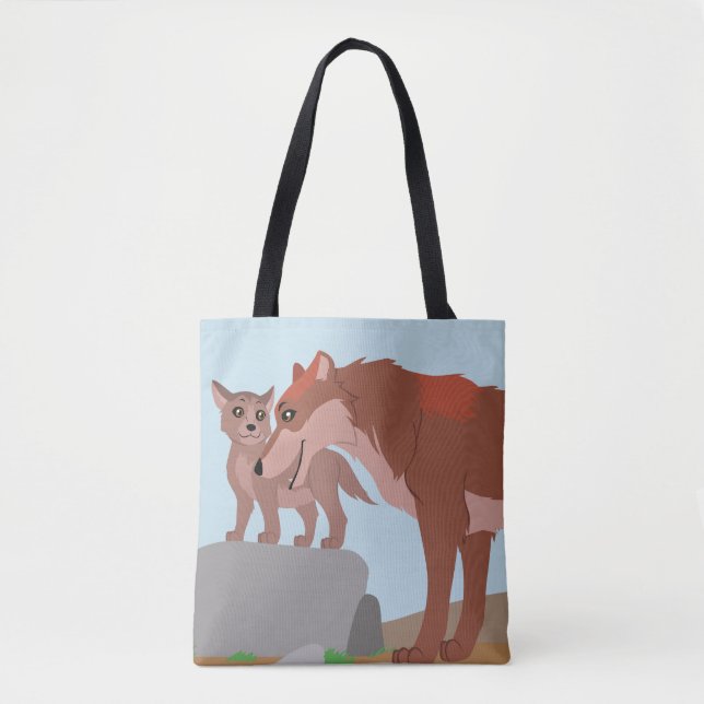 Tote Bag Père Wolf et Pup (Devant)