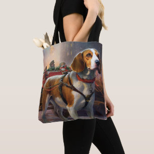 Tote Bag Période de fêtes de Noël Beagle