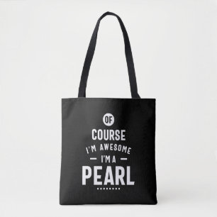 Tote Bag Perle Nom personnalisé Anniversaire
