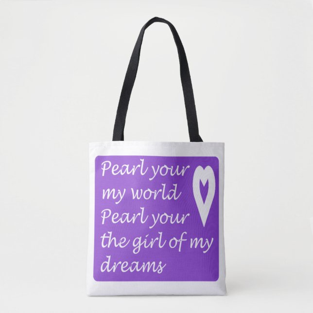 Tote Bag Perle Ton Monde Ta Fille De Mes Rêves (Devant)