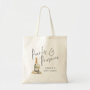 Tote Bag Perles Prosecco Demoiselle d'Honneur Nom Enterreme