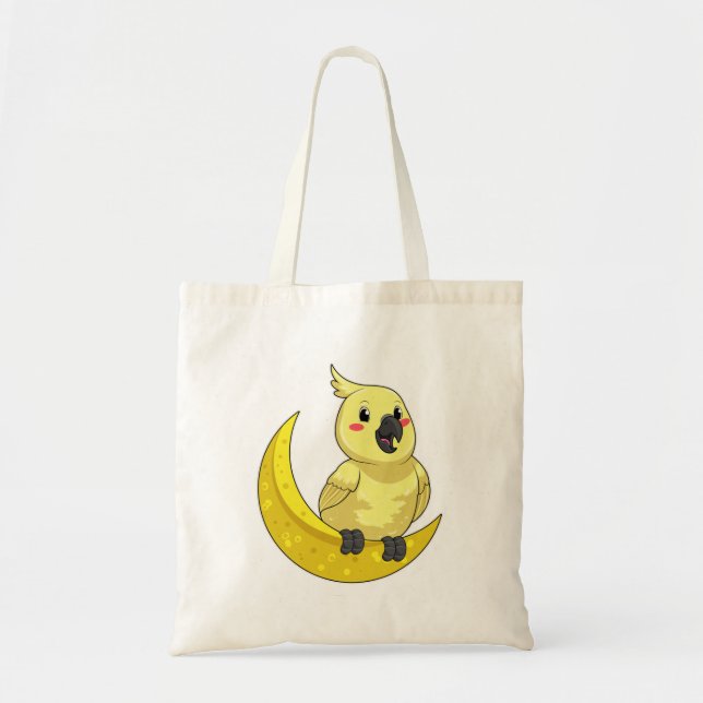 Tote Bag Perroquet avec lune (Devant)