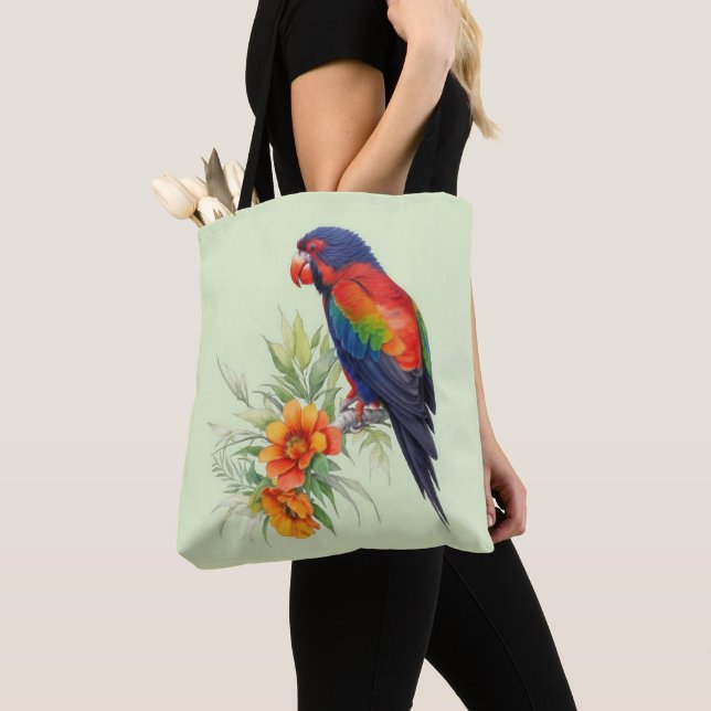 Tote Bag Perroquet coloré (De près)