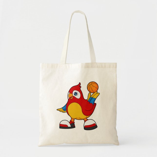 Tote Bag Perroquet comme joueur de basket-ball avec basket- (Devant)