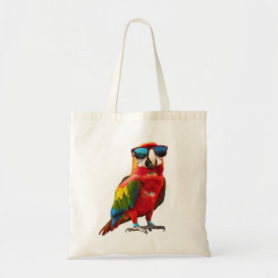 Tote Bag Perroquet cool avec lunettes de soleil