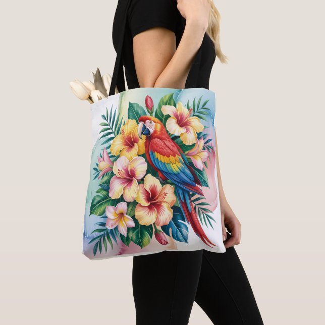 Tote Bag Perroquet exotique (De près)