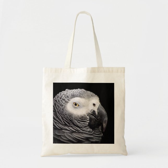 Tote Bag Perroquet Gris Africain (Devant)
