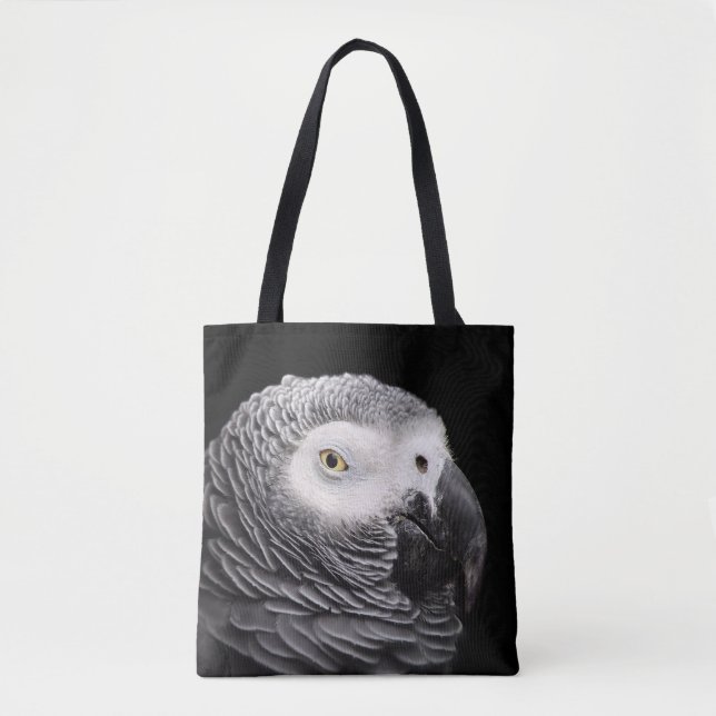Tote Bag Perroquet Gris Africain (Devant)
