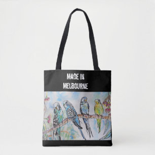 Tote Bag Perroquet Perruche oiseau fait à Melbourne Oiseaux