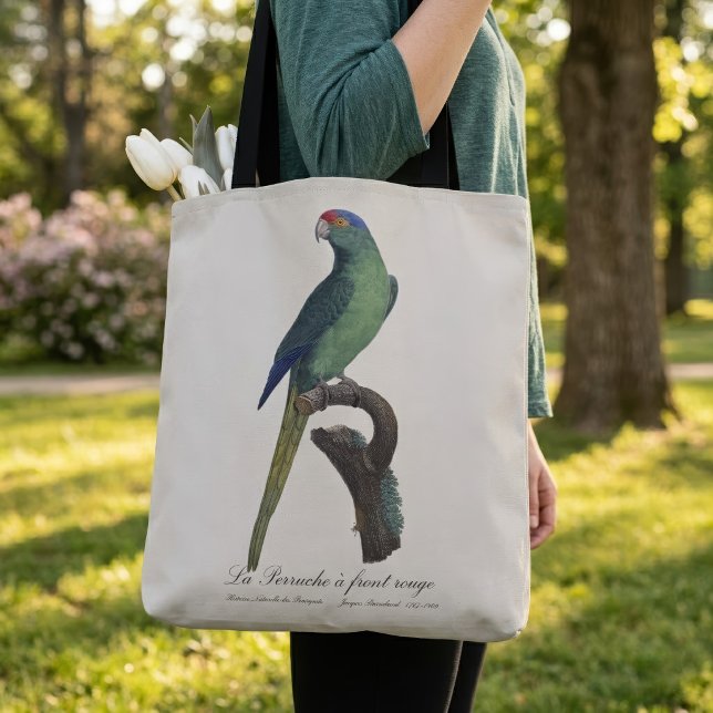 Tote Bag Perruche à front orange, Eupsittula Canicularis (Orange-Fronted Parakeet, Eupsittula Canicularis. Tote Bag)