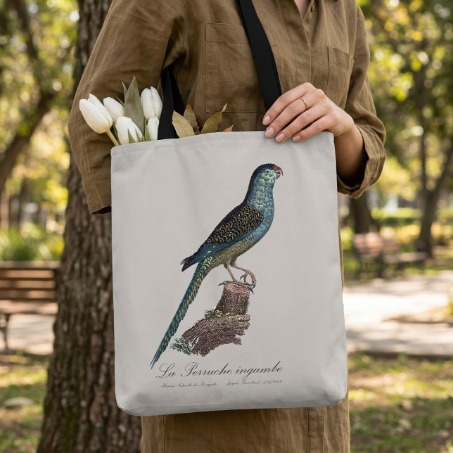 Tote Bag Perruche terrestre ou Perruche des marais, Pezopor (Ground Parrot or Swamp Parrot, Pezoporus Wallicus. Tote Bag)
