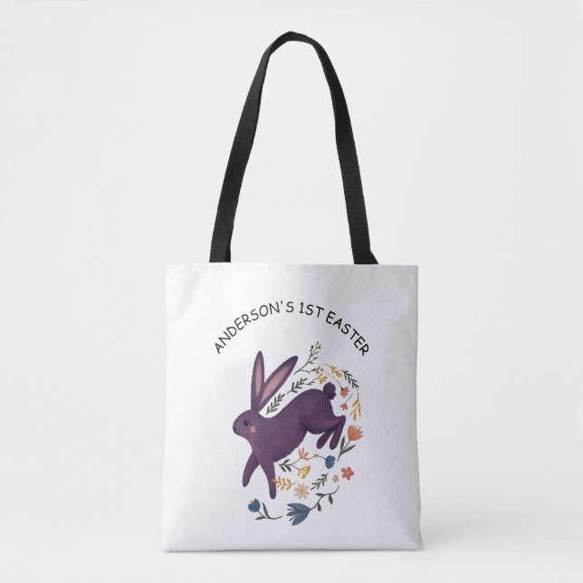 Tote Bag Personalised First Easter mini bag with name Nephe (Devant)