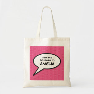 Tote Bag Personalised Pop Art Comic Book Speech Bubble