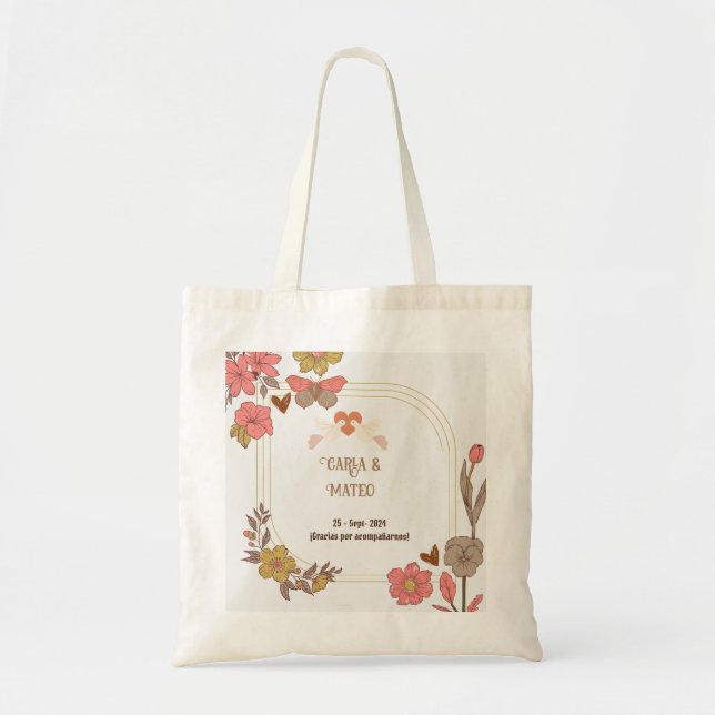 Tote Bag personalizada, Recuerdo Perfecto para tu Boda (Devant)