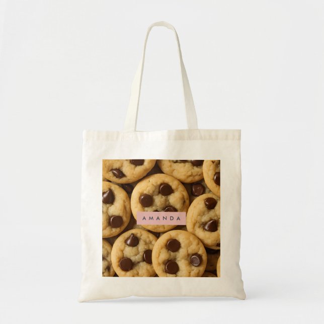 Tote Bag Personalized Chocolate Chip Cookie (Devant)