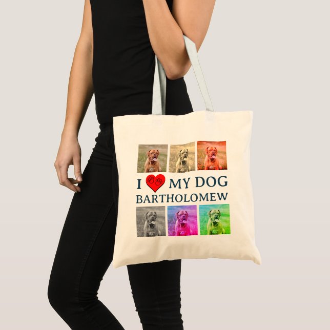 Tote Bag Personalized Dog Pop Art Pet Lover Gift (Devant (produit))