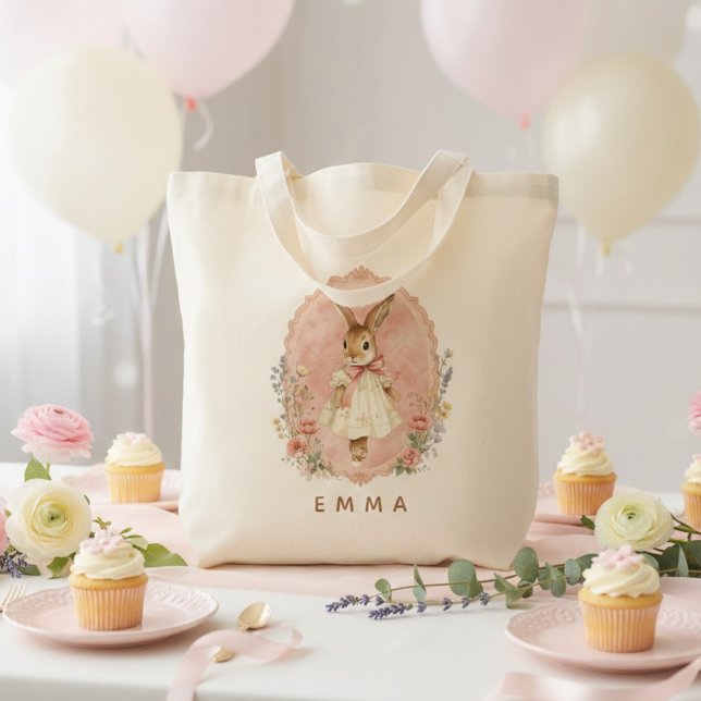 Tote Bag Personalized Easter Bunny Custom (Créateur téléchargé)