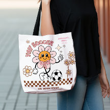 Personalized Funny Soccer Mum Retro Flower