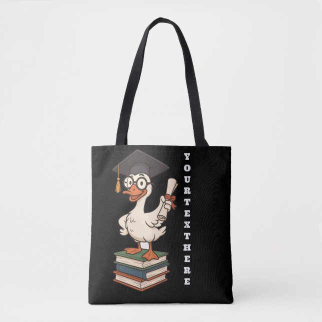 Tote Bag Personalized Silly Goose Graduation (Devant)