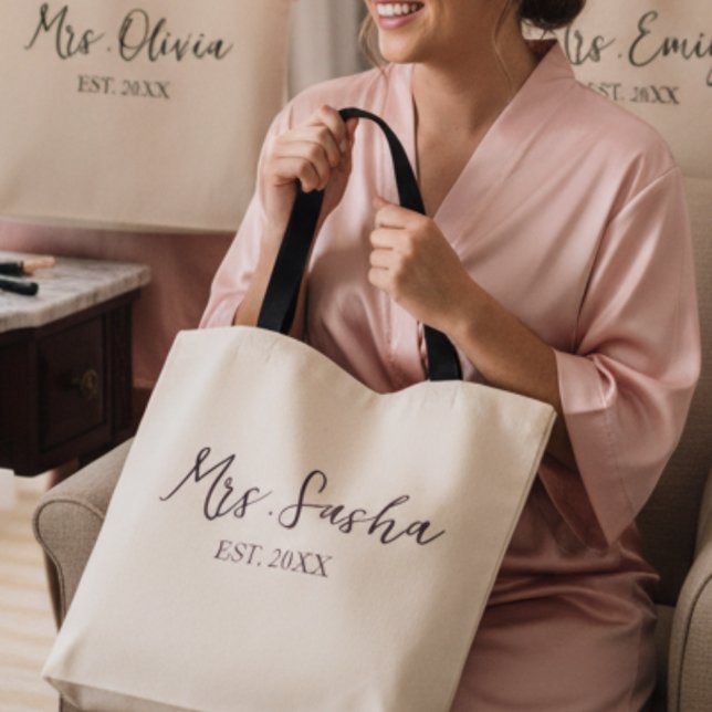 Tote Bag Personalized wedding gift,maid of honor gift,mrs.  (Créateur téléchargé)