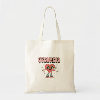 Tote Bag Personnage au cœur cool et élégant avec des lunett