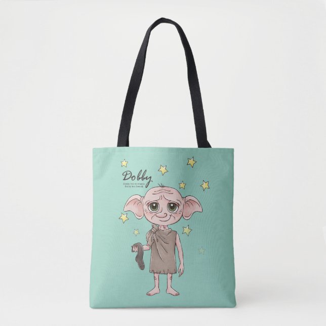 Tote Bag Personnage en aquarelle de Dobby (Devant)