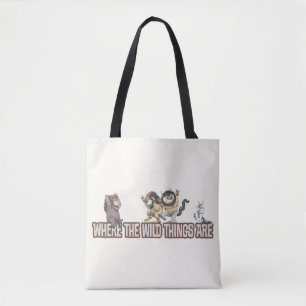 Tote Bag Personnages de Où sont les monstres ? sur le logo