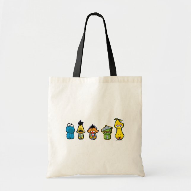 Tote Bag Personnages de Sesame Street zombies (Devant)