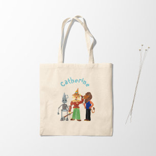 Tote Bag Personnages mignons et drôles avec votre nom