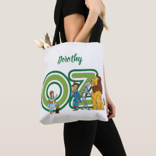 Tote Bag Personnages vintage du Magicien d'Oz et lettres de