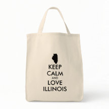 Personnalisable CONSERVEZ CALME et LOVE ILLINOIS