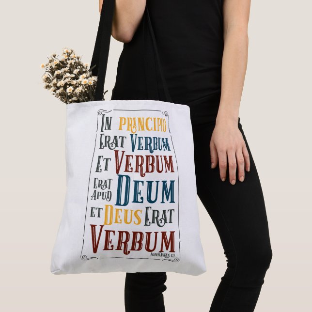 Tote Bag PERSONNALISABLE En Principio Erat Verbum (De près)