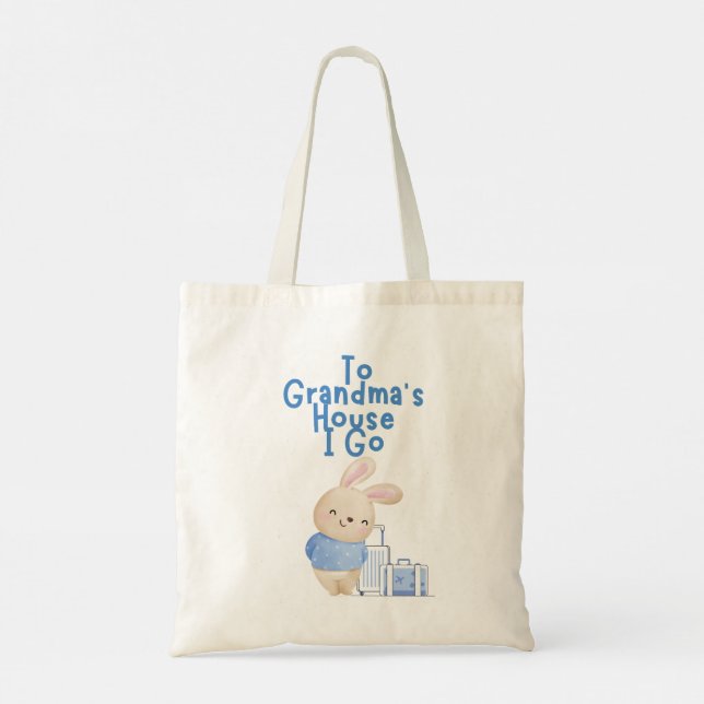 Tote Bag Personnalisable Garçon à la maison de grand-mère I (Dos)