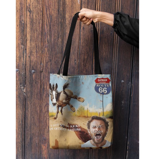 Tote Bag personnalisable, Oatman Donkey Route 66 (Créateur téléchargé)