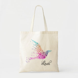 Tote Bag Personnalisation de l'oiseau volant coloré avec no