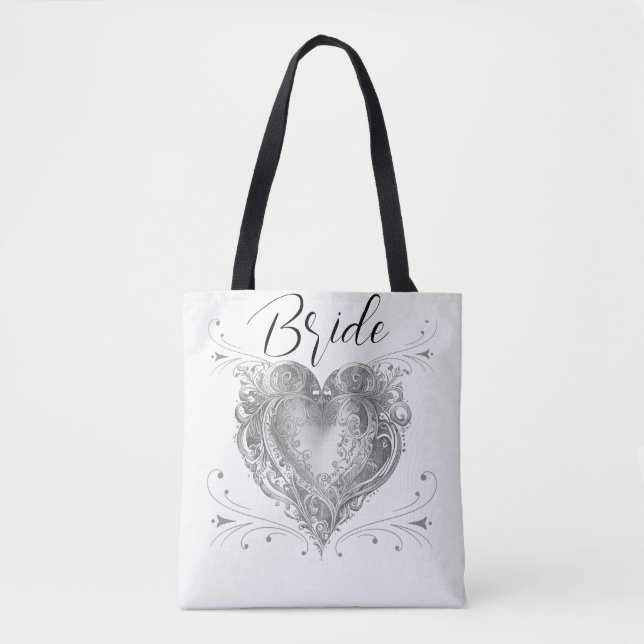 Tote Bag Personnalisation de mariage de mariée  (Devant)