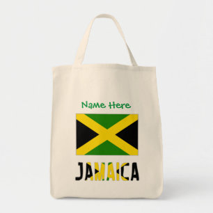 Tote Bag Personnalisation verte du drapeau jamaïcain