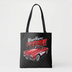 Tote Bag Personnalisé 1961 C1 Red Classic Sports Voiture Ga