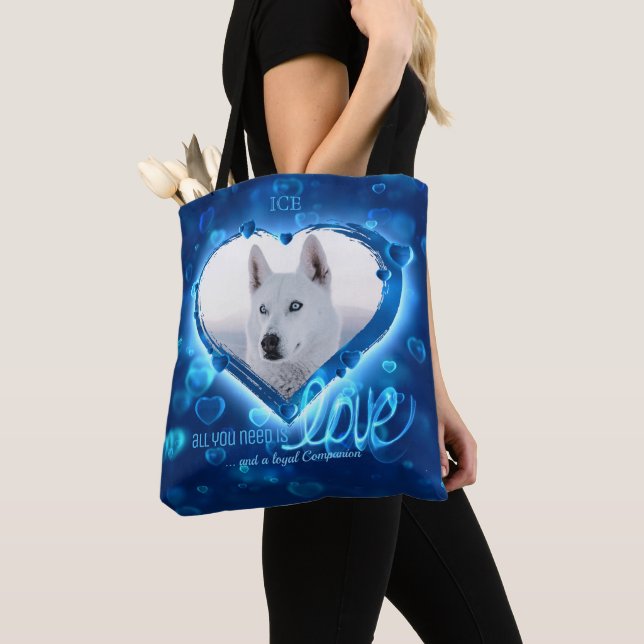 Tote Bag Personnalisé 2 Photo, Amour animal de compagnie Tr (De près)