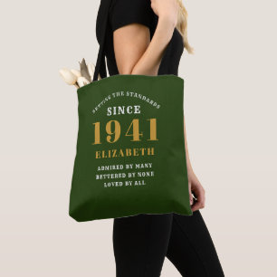 Tote Bag Personnalisé 80e anniversaire 1941 Elégant Chic Gr