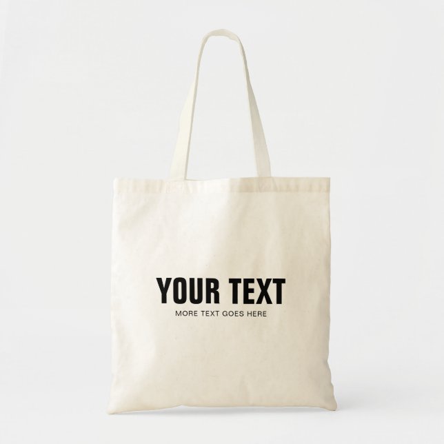 Tote Bag Personnalisé Ajouter un logo texte ici tendance To (Devant)