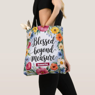Tote Bag Personnalisé Béni au-delà de la mesure Christian