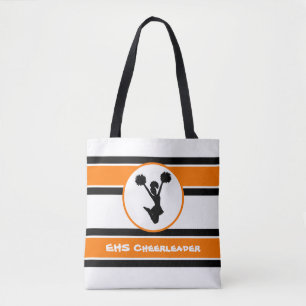Tote Bag Personnalisé Black Et Orange Pom-pom girl Fourre-t