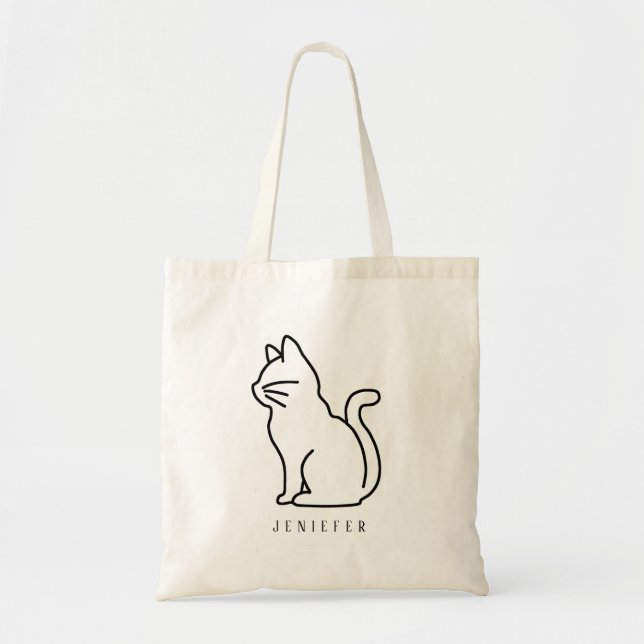 Tote Bag Personnalisé Black Pet animal de compagnie Personn (Devant)