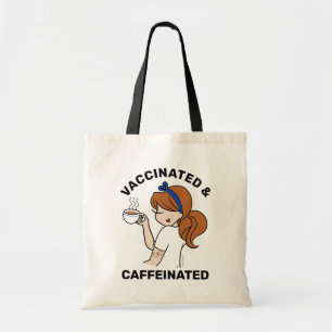 Tote Bag Personnalisé Caffiné & Vacciné