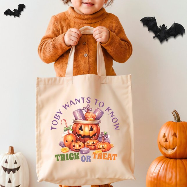 Tote Bag Personnalisé Citrouille Fun Éffrayant Halloween Ca (Créateur téléchargé)